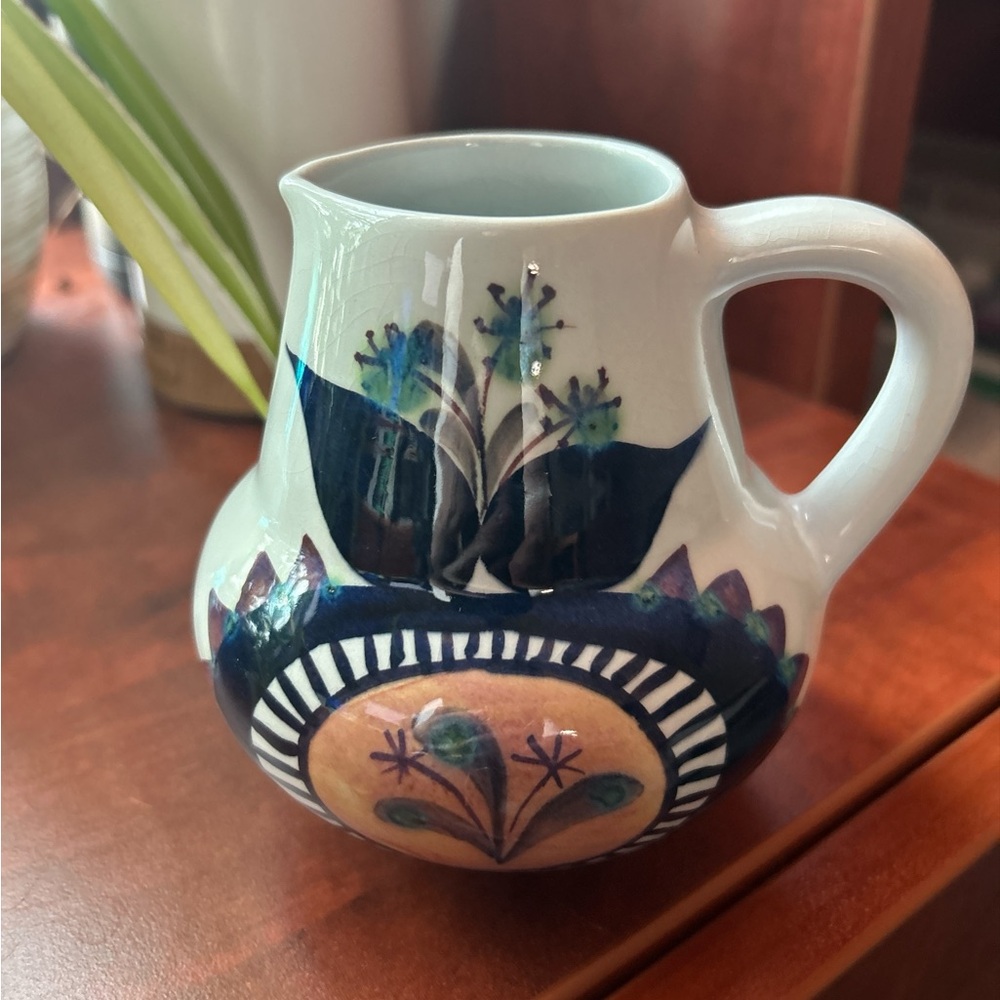 Vintage Royal Copenhagen Aluminia Faience Tenera Handcrafted Ceramic 4" Pitcher